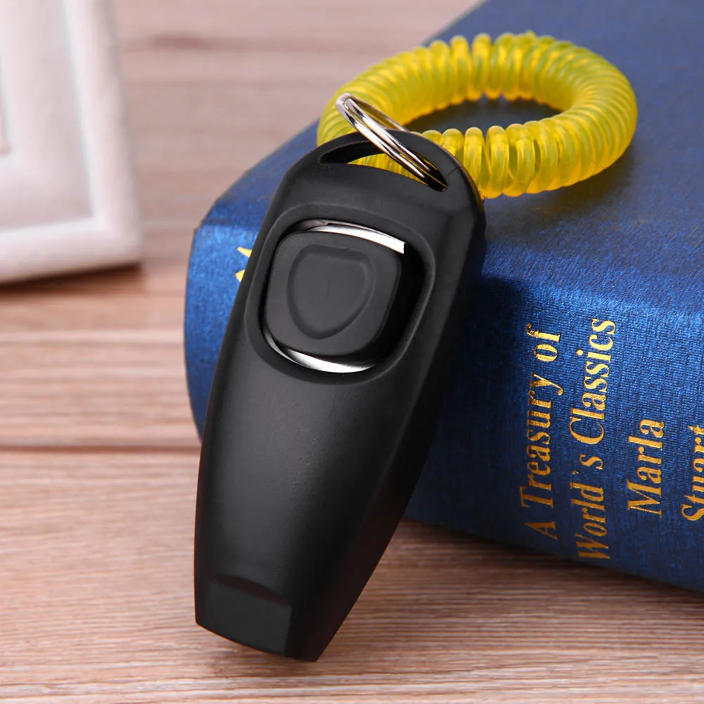 Dog Training Clicker Pet Cat Plastic New Dogs Click Trainer Aid Tools Adjustable Wrist Strap Sound Key Chain Dog Supplies dog agility training set