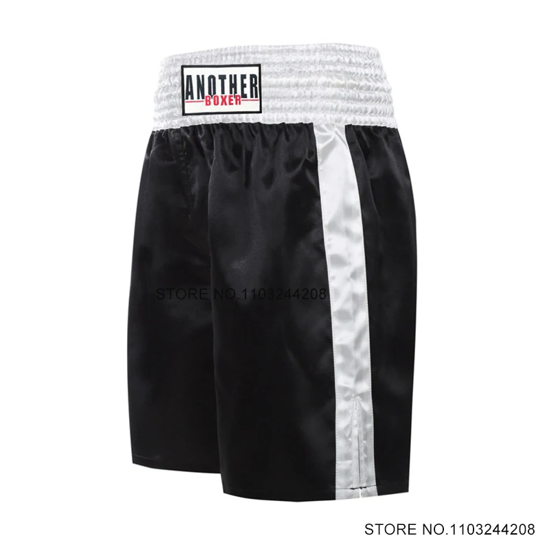 

Boxing Shorts Men Women Plain Muay Thai Shorts Black White Cage Fighting Grappling Kickboxing Training Pants Martial Arts Trunks