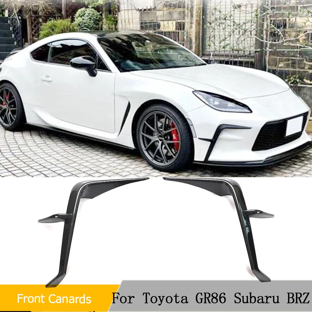 

Carbon Fiber Front Bumper Splitters For Toyota GR86 2022 2023 Real Carbon Car Front Lip Splitters Flap Canards Apron