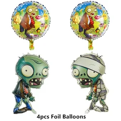 Cartoon Game Party Decor Set with Balloons, Banner, and Tableware - Other (4pcs Foil Balloons)