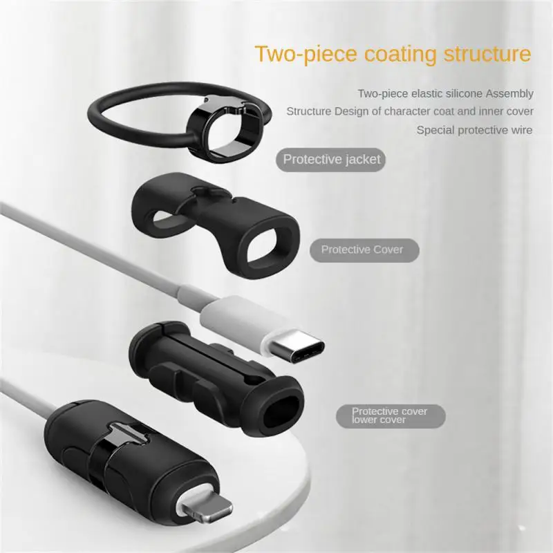 

Data Line Protector For USB Charger Cord Saver Wire Winder Protection Soft Silicone Cable Protector For Andriod Phone