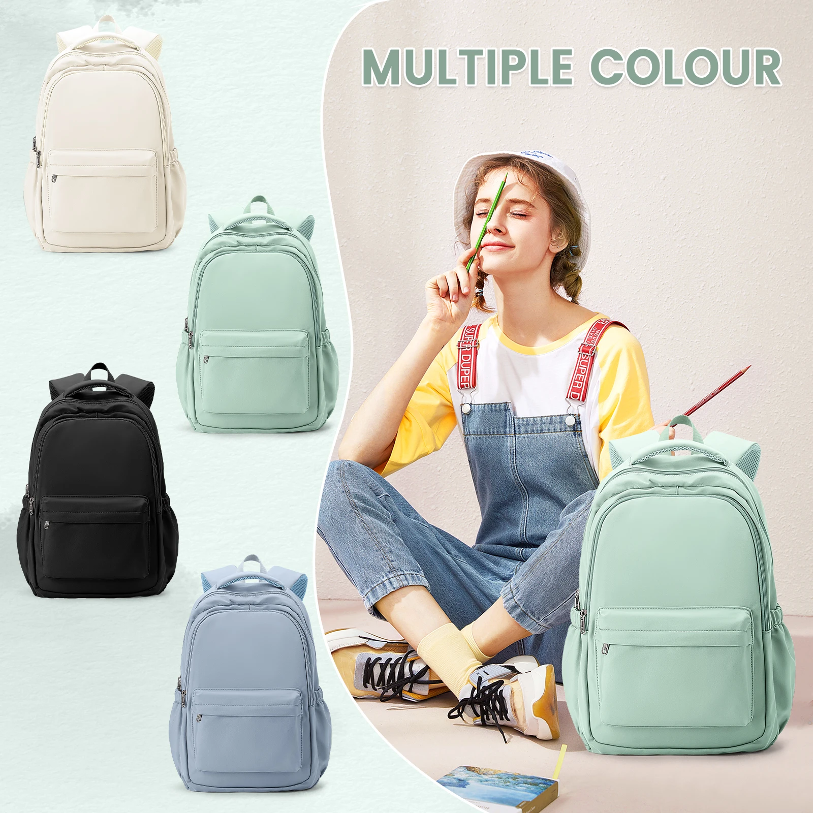 New 2025 Backpack for Girl Boy Laptop Bag Travel Backpack,School Bags For Teens College Female Rucksack School Supplies Bookbag