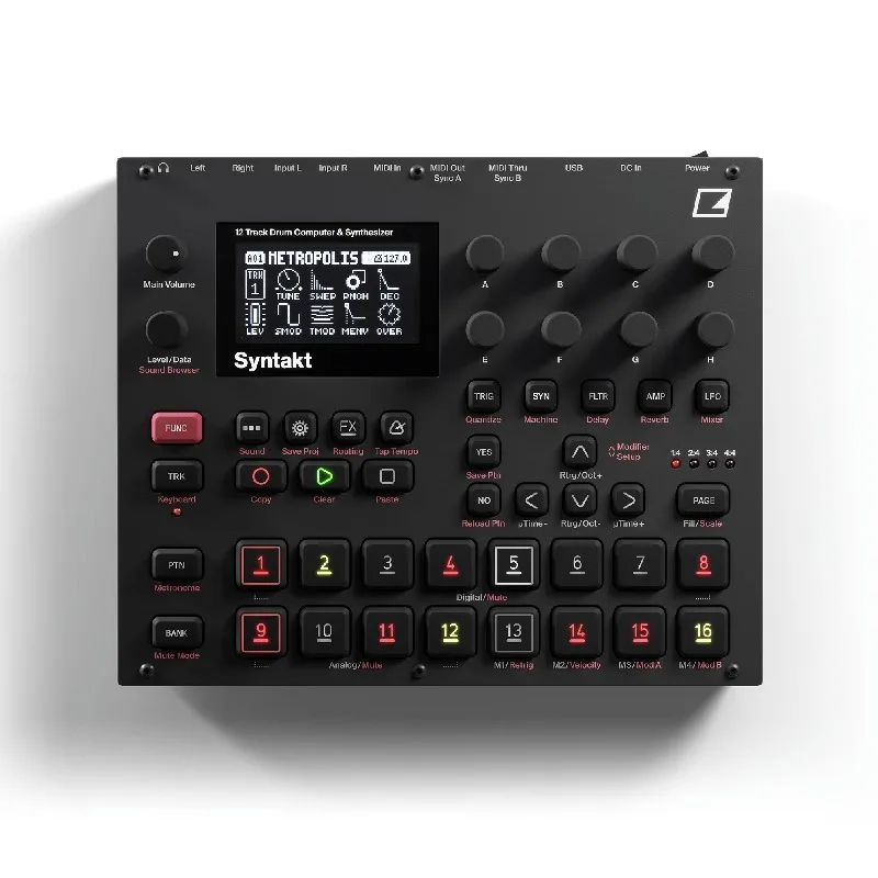 Elektron Syntakt STK-1 Digital Synthesizer 12 Rail Drum Machine 