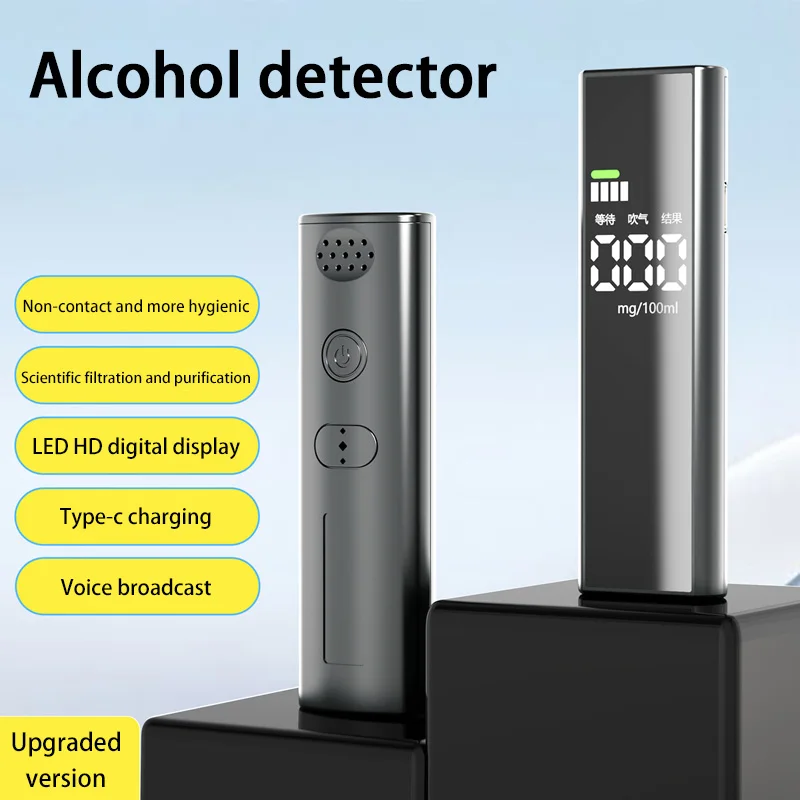 Etilometro Digitale Portatile Lenovo con Display LCD, Analizzatore di Alcol Ricaricabile Tascabile per la Sicurezza in Auto - immagine 3
