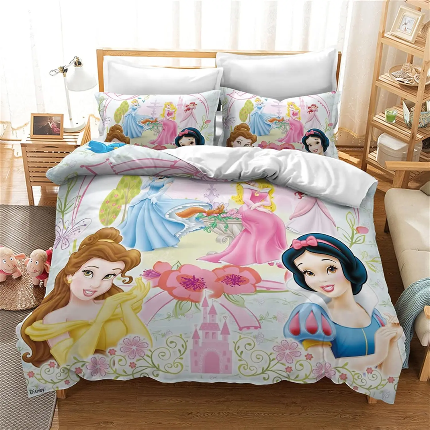 ディズニープリンセス　USA ヴィンテージ　シーツ　ベッドカバー　白雪姫 新品 白雪姫 ベッド カバー 4点 セット新品 プリンセス ダブル