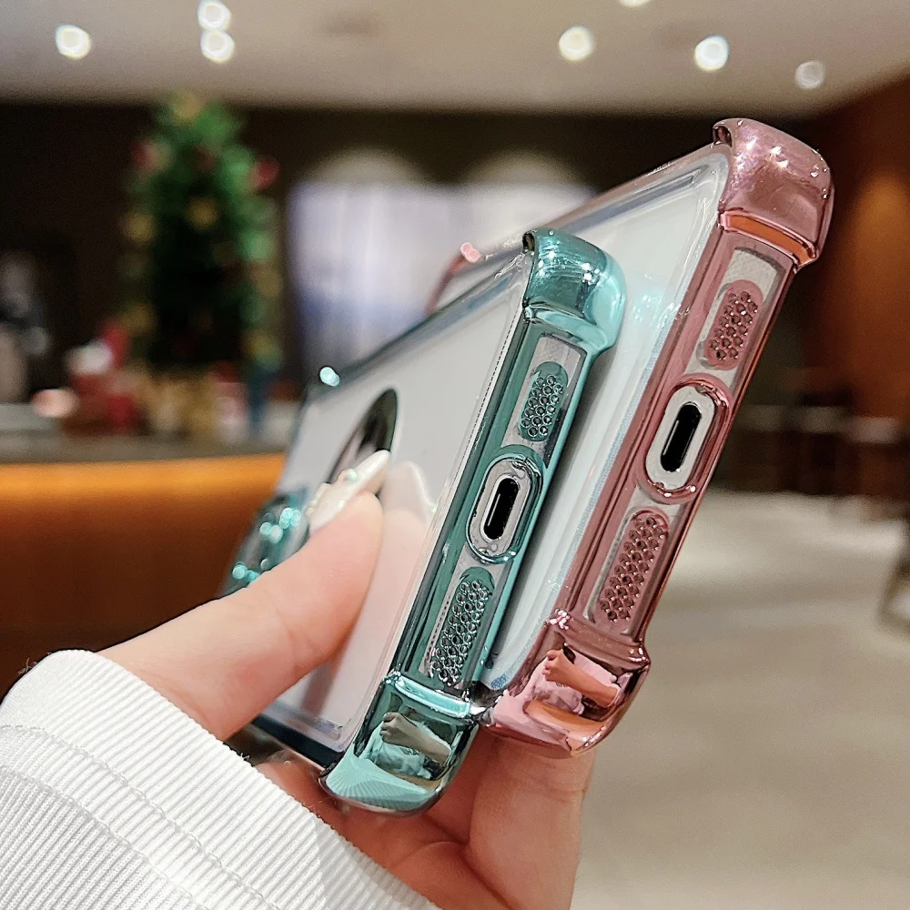 Enhanced Plating Magnetic Wireless Charging Shockproof TPU Protective Case