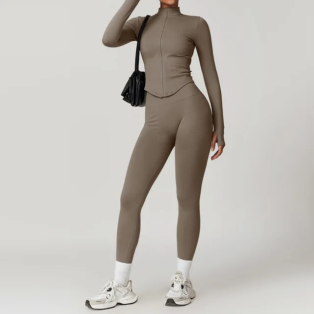 2/3/4PCS Yoga Set Gym Clothes Sportswear Seamless Yoga Suits For Women Fitness Long Sleeved Tracksuits Sports Bra Gym Leggings 3