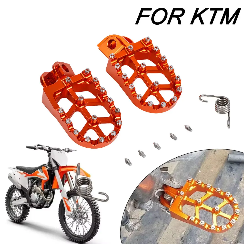 Kit de reposapiés para pedales de motocicleta, para KTM SX SXF EXC EXCF XCF XCW XCFW Enduro