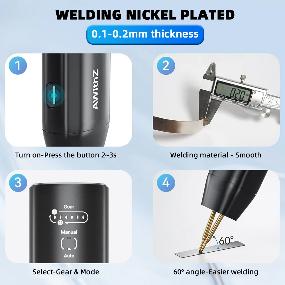 Portable Spot Welder DIY Handheld Spot Welding Machine 11 Gears Adjustable Energy Storage Spot Welding for 18650 Lithium Battery 5
