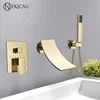 Bathtub Wall Mounted Faucet Set Bathroom Shower Faucet Waterfall Outlet Cold And Hot Mixing Mixer With Bath Tub Spout 5