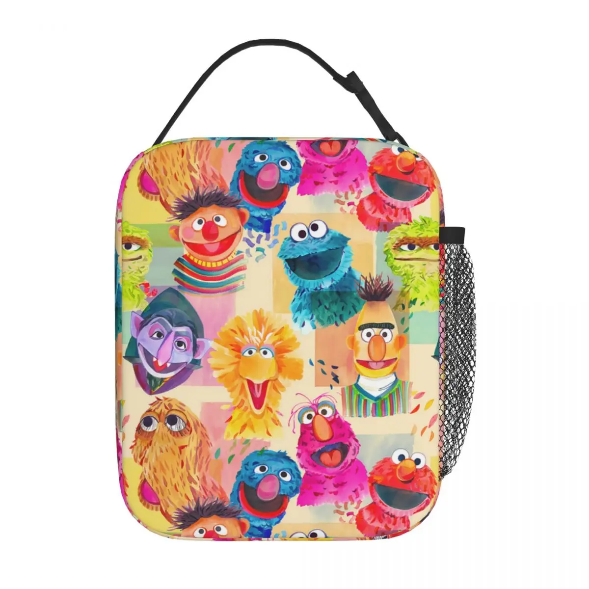 Sesamed Streeted Characters Insulated Lunch Bags Thermal Meal Container Portable Tote Lunch Box Food Handbags School Outdoor