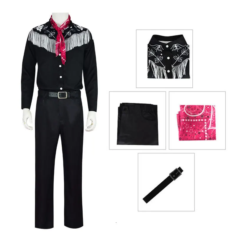 thumbnail image 1 of Disfraz de Barbi de Halloween para niñas, conjunto de ropa Punk de calle Rosa sin mangas con lazo para fiesta, vestido Vintage a cuadros, nuevas películas, 1 of 5