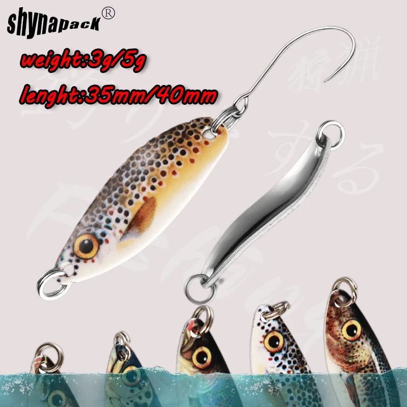 Fishing Spoons Metal Trout Lures 3g 5g Spinner Lure casting mini bait for  trout pike bass lake single hook Hard Bait pesca