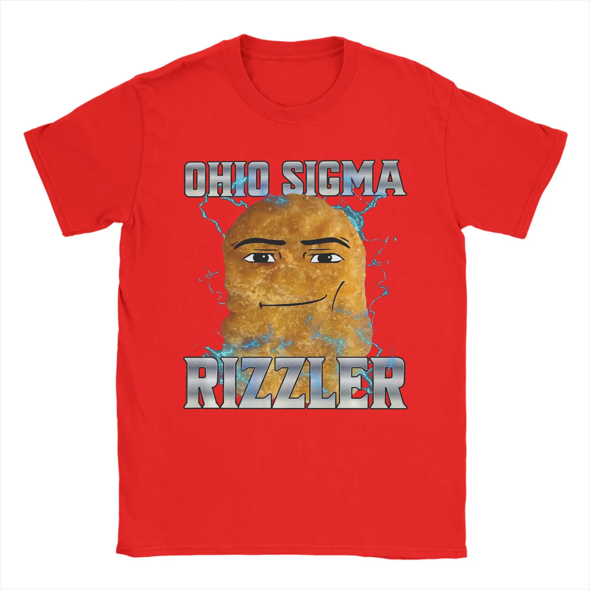 Ohio Sigma Rizzler T-Shirt for Men  Funny 100% Cotton Tee Shirt Round Neck Short Sleeve T Shirt Summer Tops
