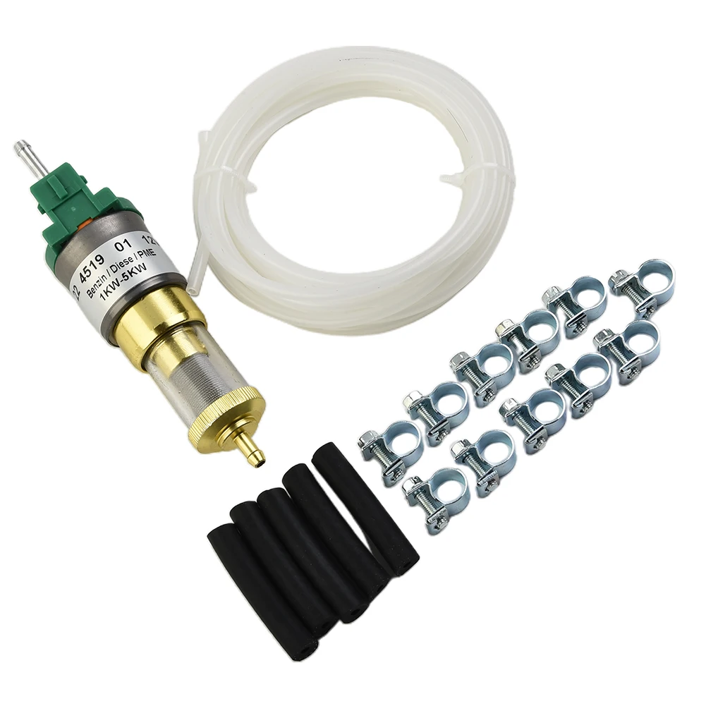 

Car Fuel Pump Metal 12V Car Accessories Car Heater Silver & Green Fuel Connction Hose Fuel Line Car Spare Parts Brand New