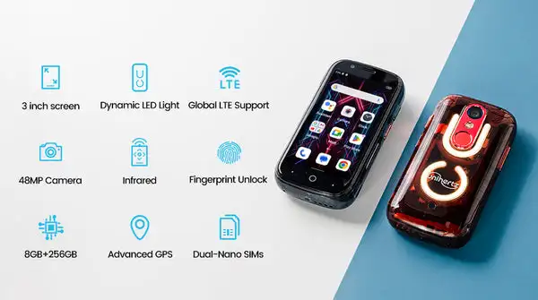Unihertz Jelly Star Mini Smartphone Android 13 8GB 256GB Led