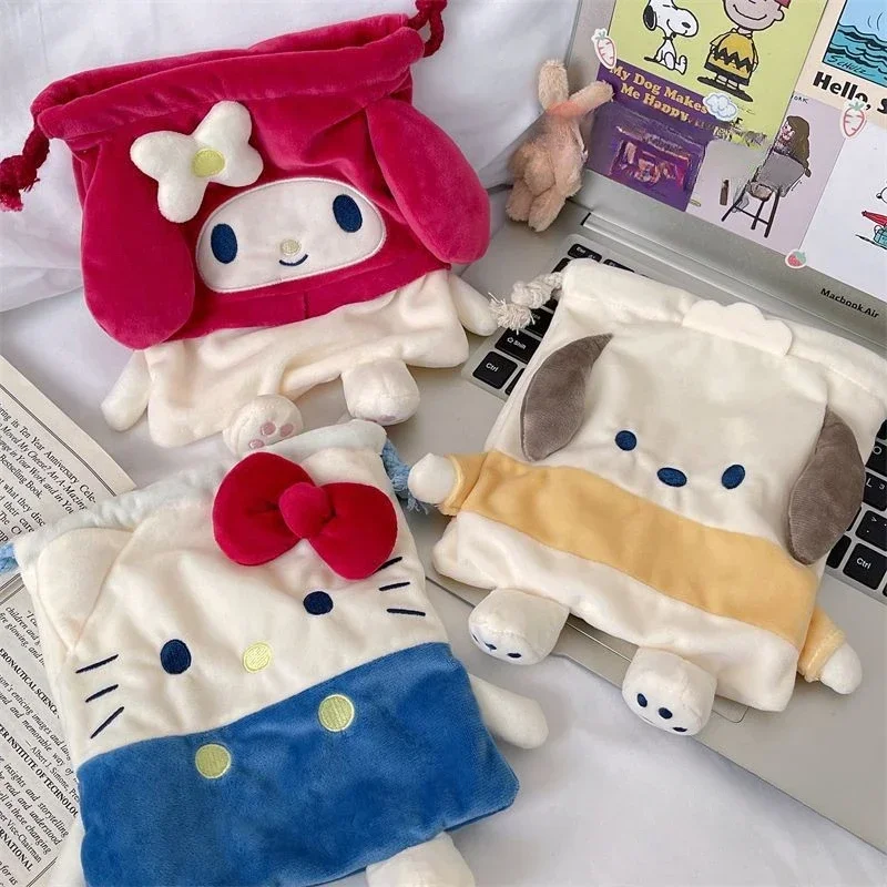 

Sanrio Anime Kawaii Hello Kitty Pochacoo Miscellaneous Storage Bag Cute Cartoon My Melody Portable Organizing Bag Gifts