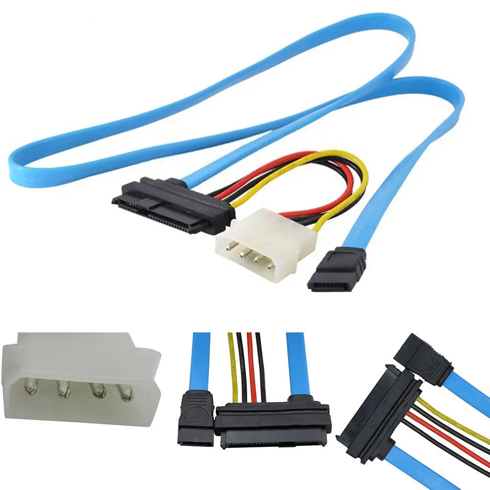 

For Hard Disk Drive 7 Pin SATA Serial Female ATA To SAS 29 Pin Connector Cable&4 Pin Male Power Cable Adapter Converter