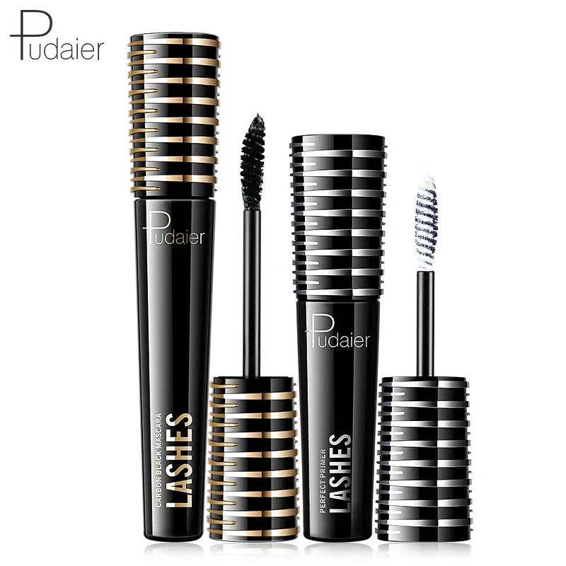 

Pudaier Perfect Partner Eye Makeup Carbon Black Mascara + Eyelash Primer Long Lasting Curling Encryption Classic Combination