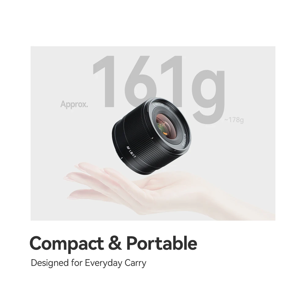 TTArtisan 17mm F1.8 에어 렌즈 APS-C 대구경 오토 포커스 카메라 렌즈 (후지필름 XF,  E 마운트 카메라용)