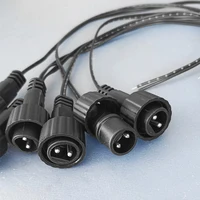 Connecteur LED 2 broches avec fil de 25 cm pour guirlandes solaires 1A 0,25 mm² IP65 Câble d'extension étanche pour panneau solaire 3