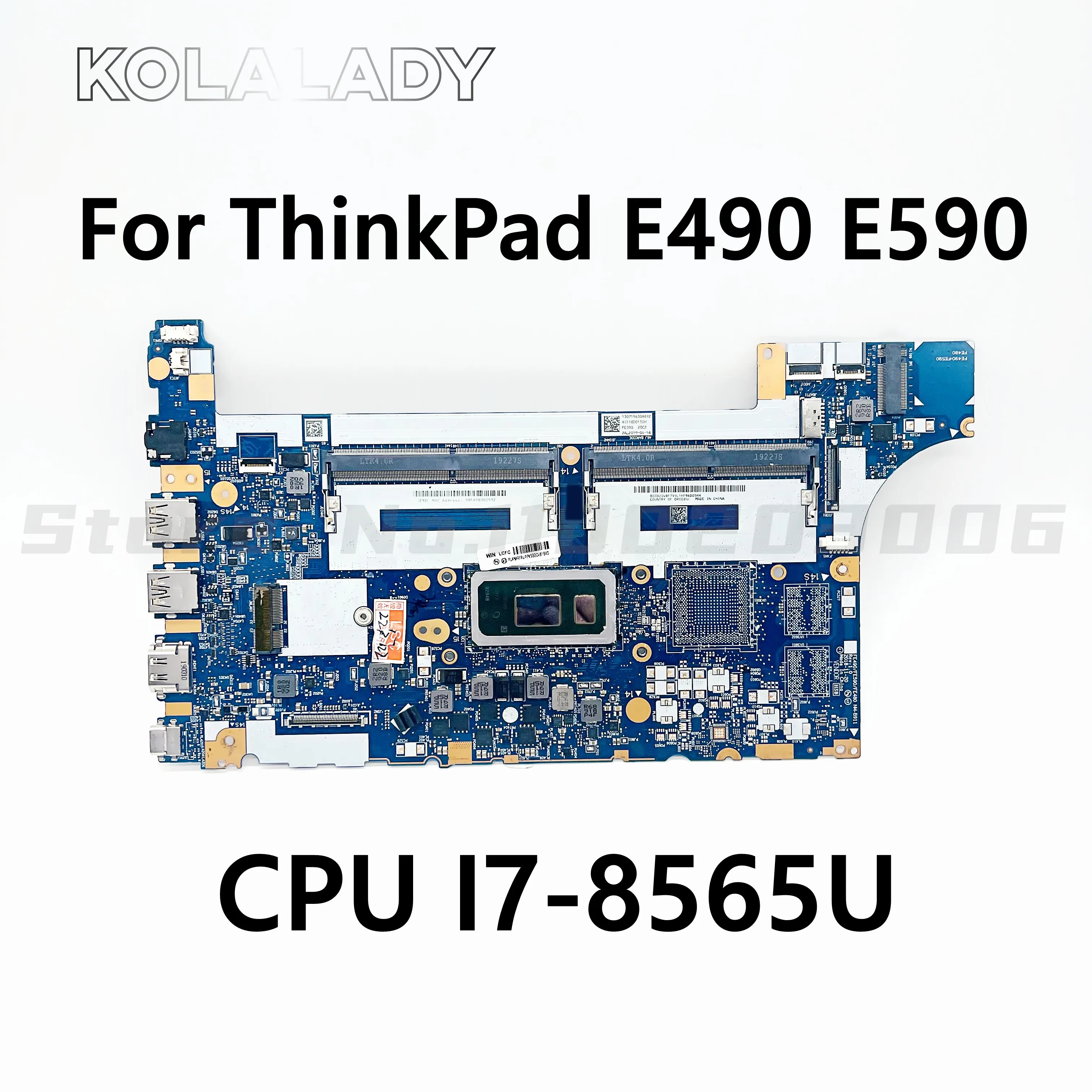 

For Lenovo Thinkpad E490 E590 Laptop Motherboard With i7-8565U DDR4 NM-B911 FRU 5B20V81842 5B20V80732 5B20V80729 100% Test ok