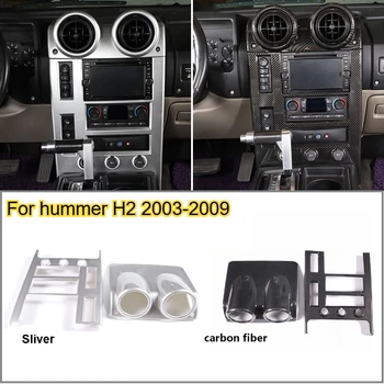 Per Hummer H2 2003-2007 Decorazione di interni auto Trim Controllo centrale Cruscotto Pannello di navigazione Adesivo Accessori auto