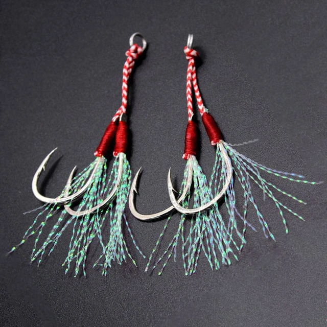 Buy Fishing Assist Hooks Saltwater Double Assist Jigging Hook with