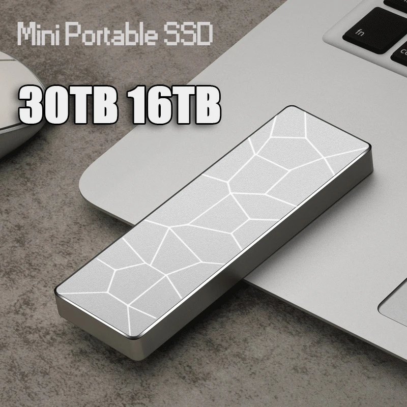 Portable SSD 8TB 16TB 30TB External Solid State Drive High Speed Hard