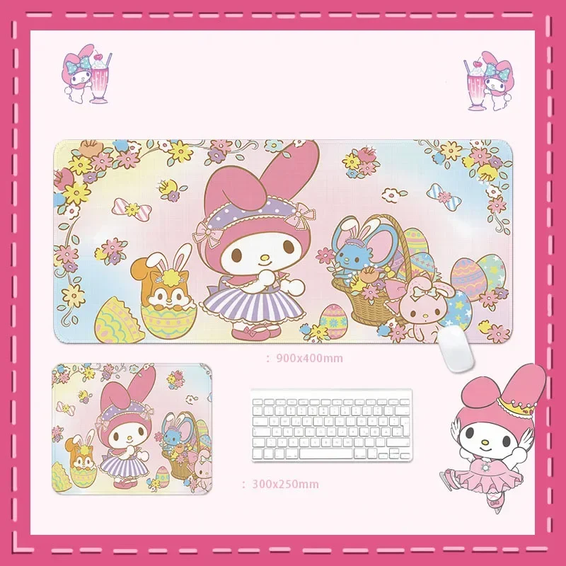 Bonito Melody Mouse Pad com Lockedge para pc Tapete de Mesa Grande Mouse Pad Almofada para Laptop Antiderrapante Tapete para Teclado pc Xxl - Imagem 5