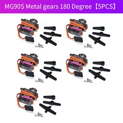 Digital Micro Servo Motor for Robotics and DIY Projects (5PCS MG90S 180D)