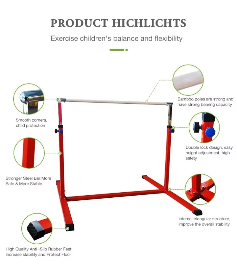 High Quality Cheap Outdoor Fitness Double Horizontal Bars