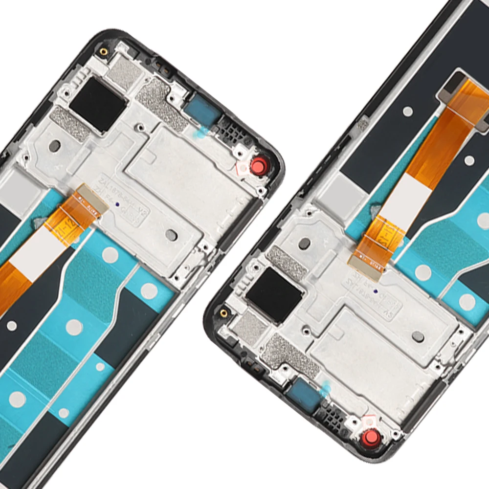 6.5 OPPO Realme 6 디스플레이 RMX2001 용 프레임 교체 부품이있는 OPPO Realme 6 LCD 디스플레이 터치 스크린 디지타이저