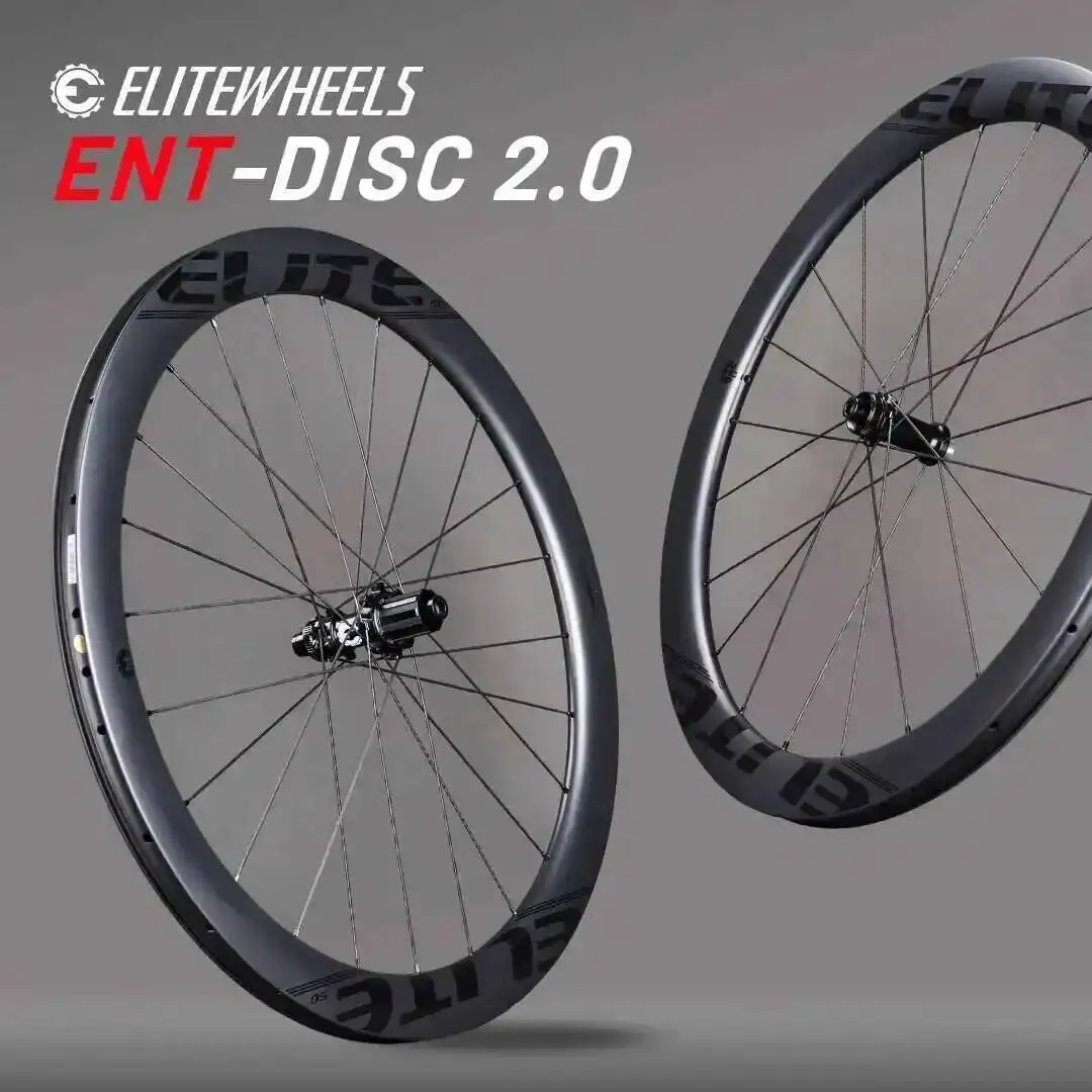 Elitewheels-ディスクブレーキ付きロードバイクホイールセット,ENT 2.0