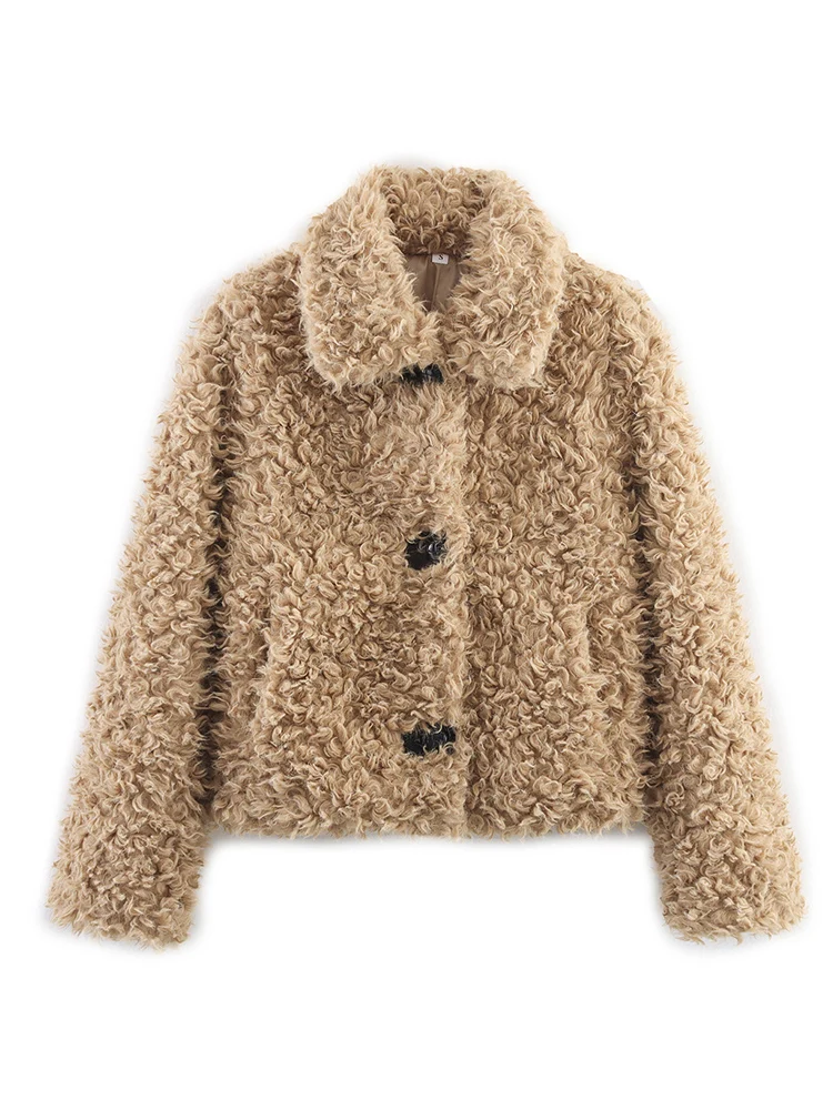 Winter Woman 2025 Faux Fur Coat Autumn Fur Plush Fluffy Jacket Loose Soft Solid Color Fur Short Outerwears Elegant Ladies New
