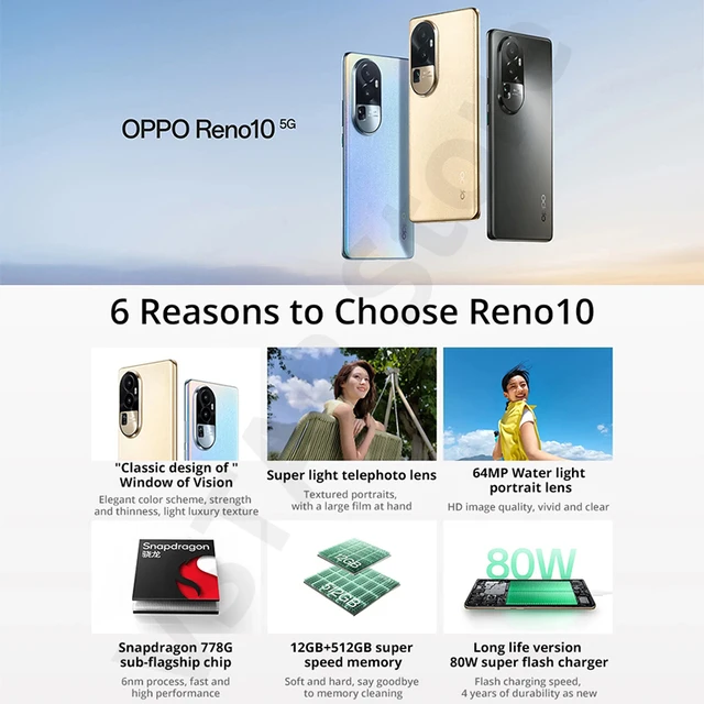 Oppo Reno 10 5g Smartphone 6.7 Inch 120hz Oled Flexible Curved Screen  Snapdragon 778g Octa Core 80w Supercharge Nfc - Mobile Phones - AliExpress