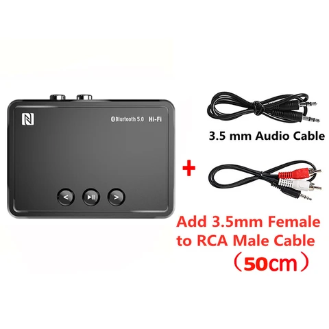 5.0 Receiver APP and IR Control AUX 3.5mm U Disk Stereo NFC Wireless Adapter For Wired Speaker Car Audio Transmitter