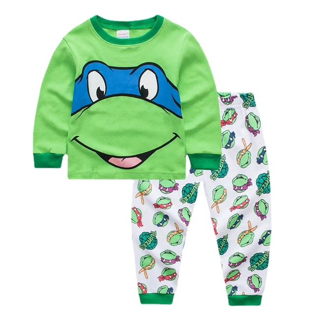 Teenage Mutant Ninja Turtles TMNT Boys' Pajamas Set Children's Loungewear  round Neck Home wear Home Wear Set Cotton Kids Clothes - AliExpress