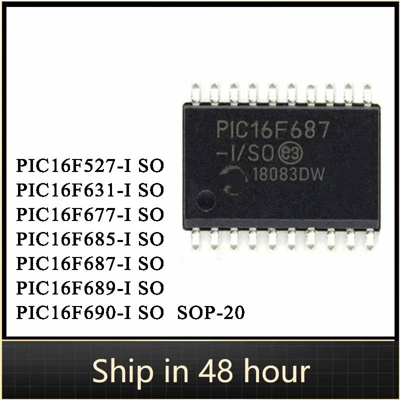 

10Pcs PIC16F527-I PIC16F527 PIC16F631-I 16F631 SO PIC16F677-I PIC16F685-I PIC16F687-I PIC16F689-I PIC16F690-I P-20 IC Chip