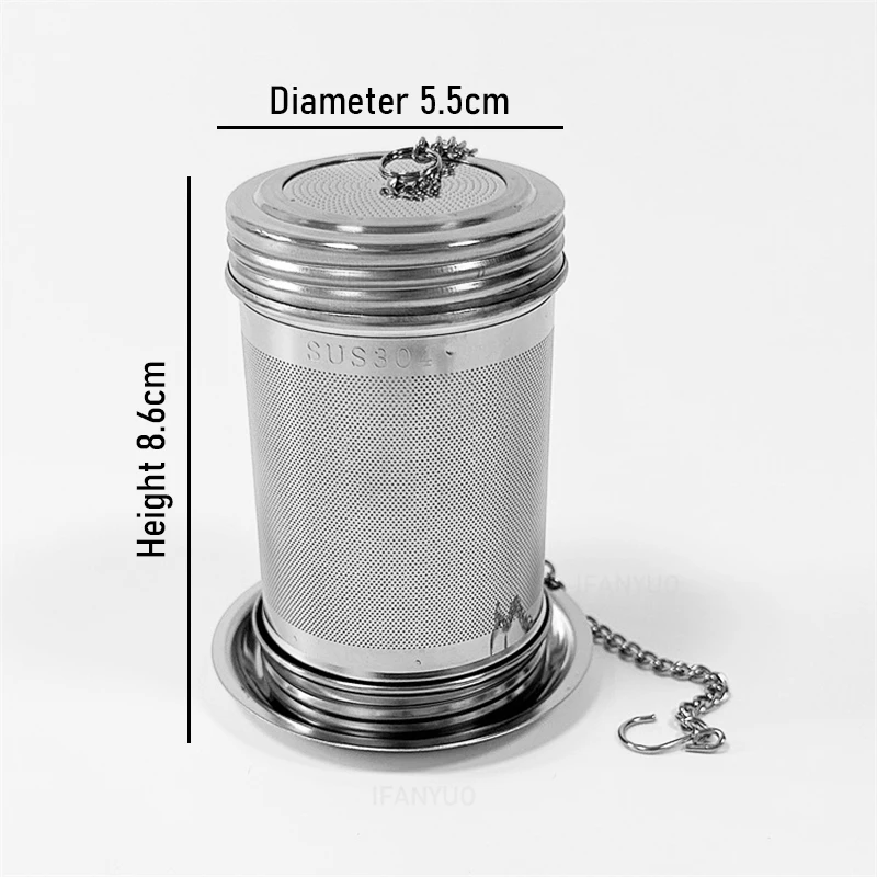 Set 4 Infusori Per Tè In Acciaio Inox - Maglia Fine, Con Catena, Per Foglie Sfuse E Spezie - Foto 7