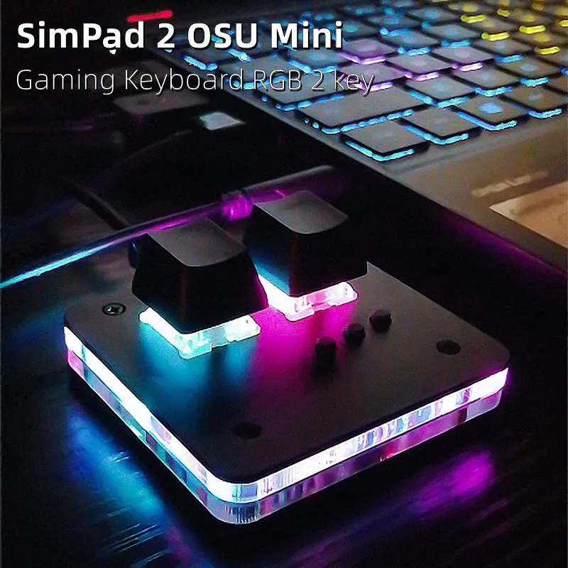 Мини-клавиатура SimPad 2 OSU с сенсорной панелью, тестер оси колеса, игровая повторная клавиатура, Веселый Mx Красный переключатель, программируемый механический «сделай сам» для игр