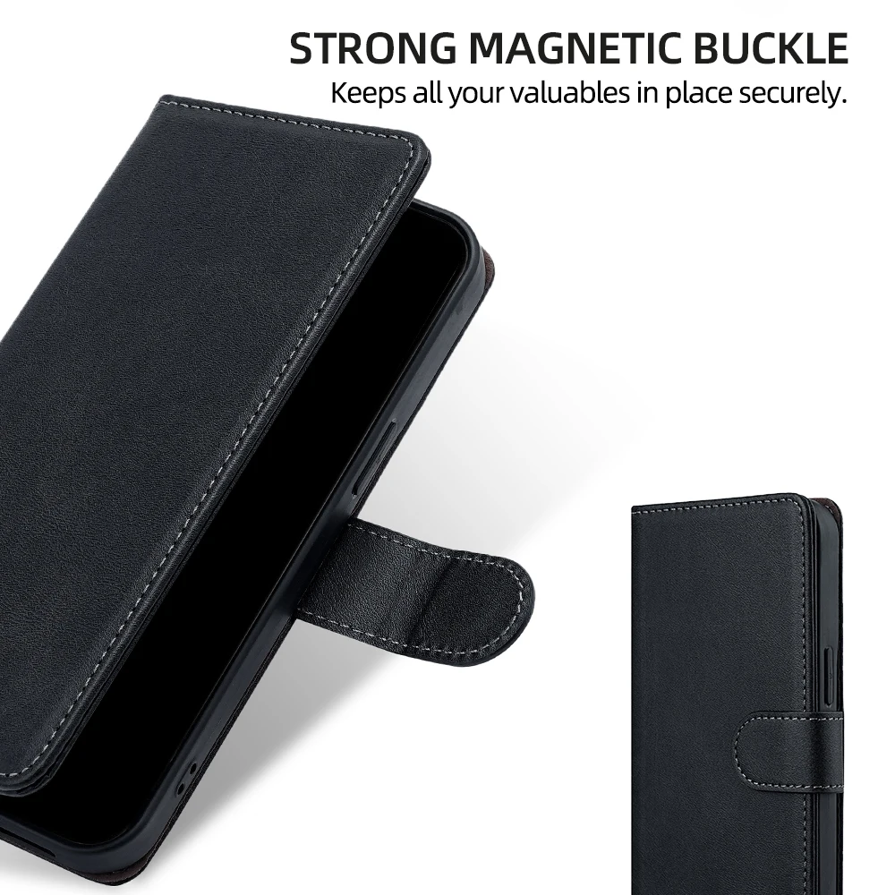 Sleek Business Magnetic Buckle Phone Case with Flip Cover Design