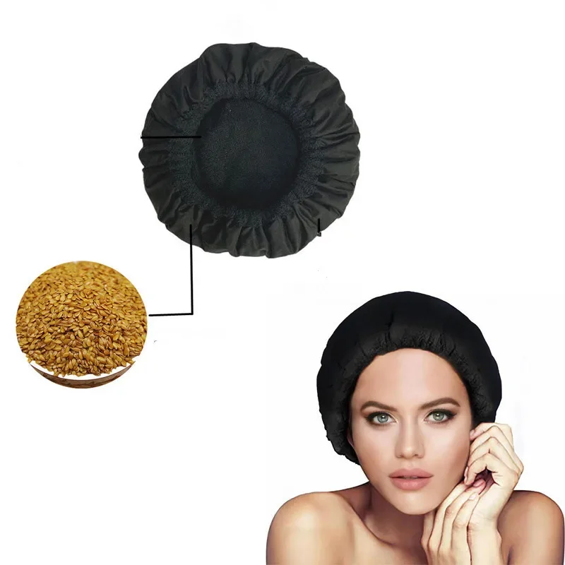 

microwavable hot head thermal heat cap heating steamer for hair care beauty Flax seed Baked oil Unplugged Repair damaged Nursing