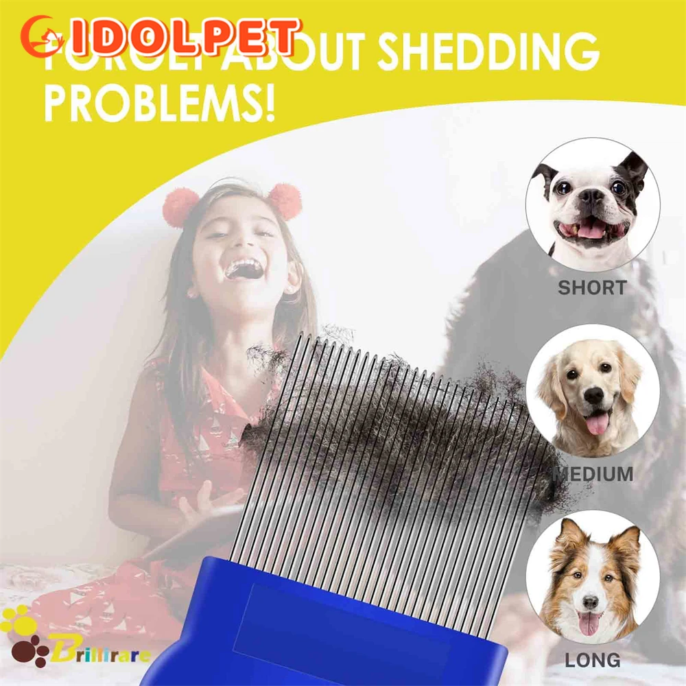 Peine antipulgas para mascotas, 4 piezas con dientes de alta resistencia, duradero, removedor de manchas, juego de Peine de aseo para perros y gatos, flotador efectivo 6