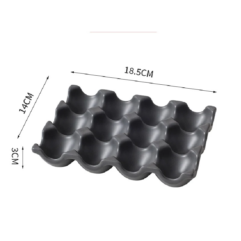 6 Grid/12 Grid Egg Storage Tray Ceramic Tableware Kitchen Egg Grid Refrigerator Egg Rack Household Kitchen Storage Supplies 6