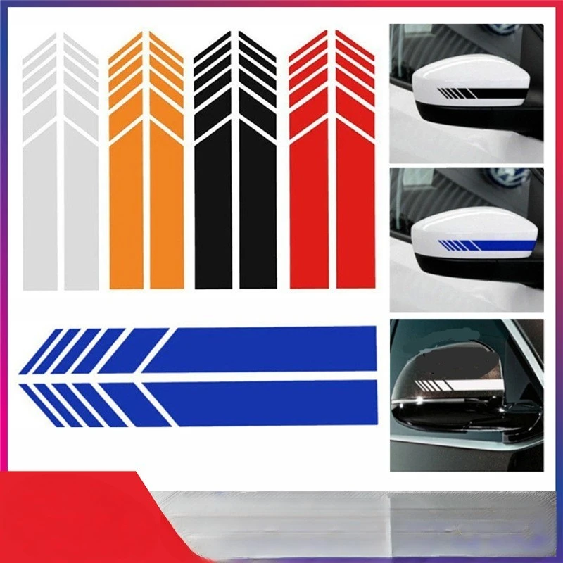 

Car rearview mirror striped stickers, reflective mirror, reverse mirror waistline, decorative modification, waterproof