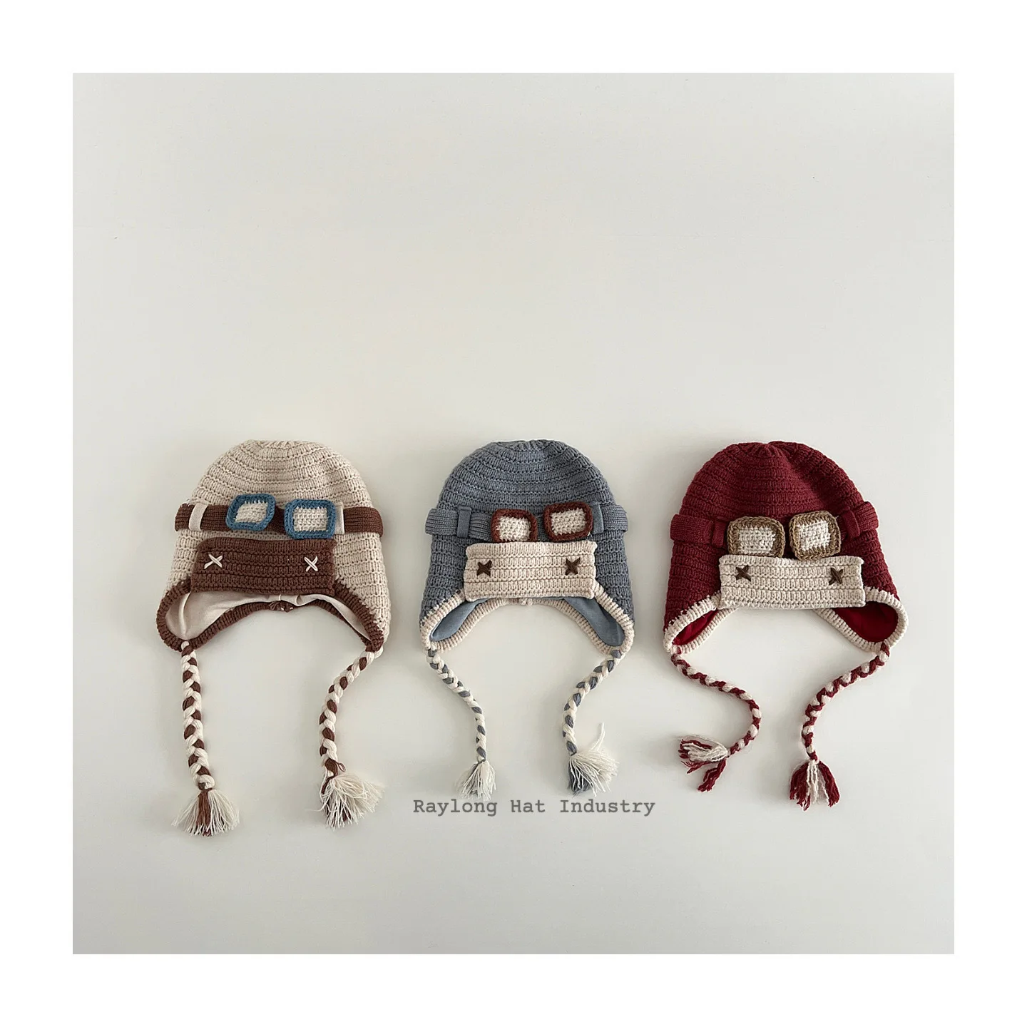 Winter Baby Ear Protection Hat Kids Cartoon Pilot's Hat Korean Version Classic Autumn Winter Boy Girl Baby Ear Protective Hat