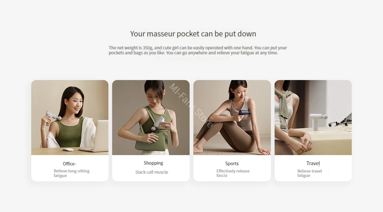 Xiaomi Mijia Mini Fascia Gun 2C Massager - (MJJMQ03YM) description image 4