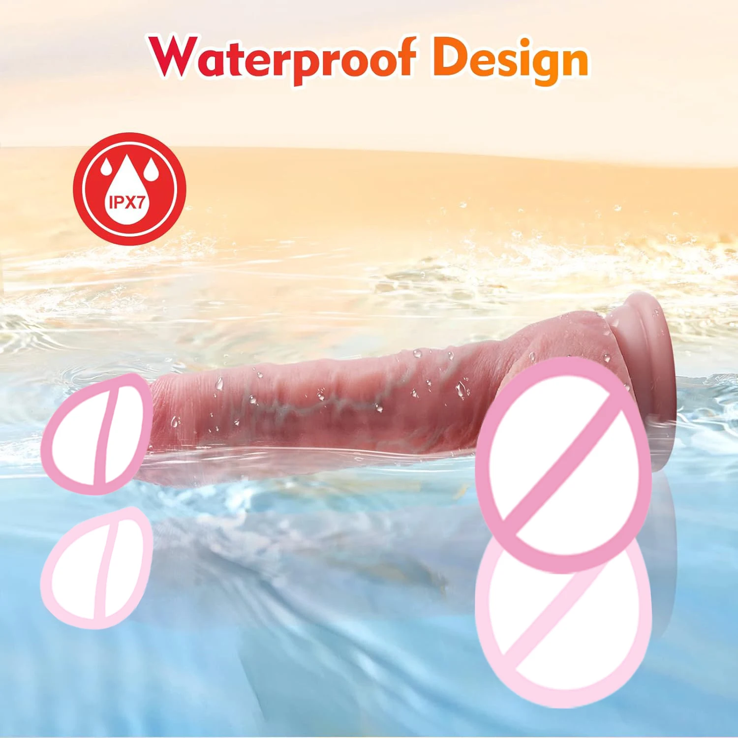 Realistic Thrusting Dildo Vibrator Adult Sex Toys for Women Silicone 8 inch Suction Cup Penis Anal G-spot Stimulator Couple Play 5