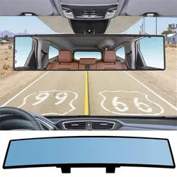 Universal Anti - Glare Wide - Angle Rearview Mirror - Interior Car Accessory (Black)